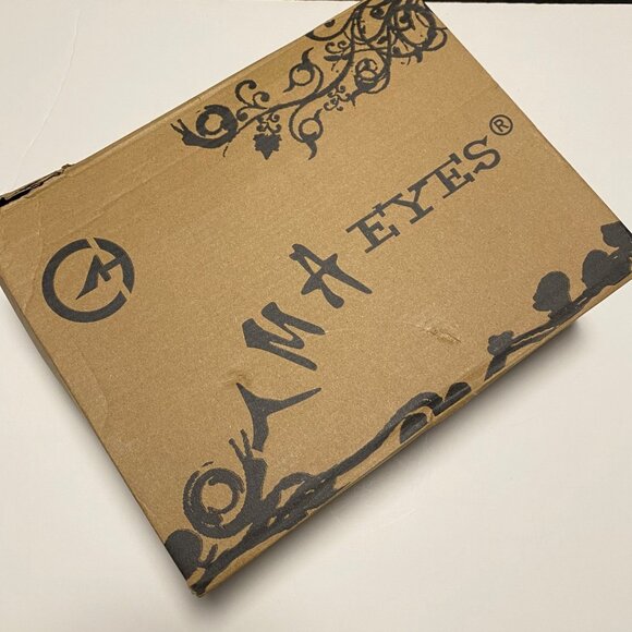 Unique Newspaper Print & Blue PU Leather Ankle Boots Size 9 - Picture 11 of 11